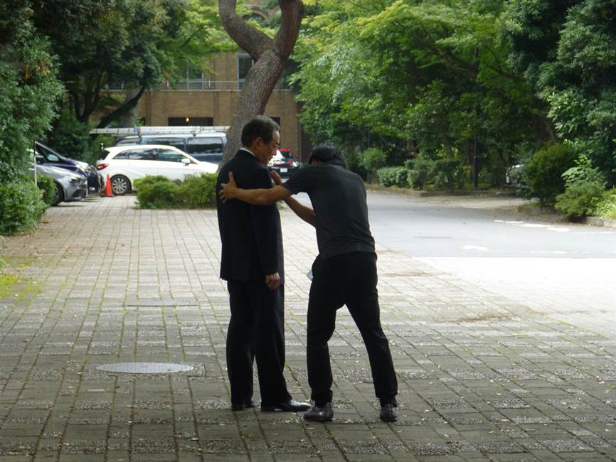 学長の写真撮影