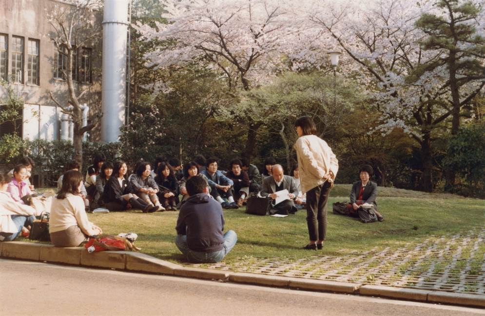 屋外授業の様子