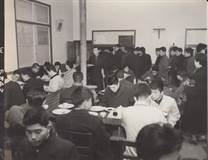 受験の日の学生食堂