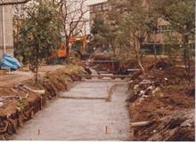 下流部の河床工事