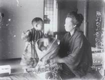 室内の親子